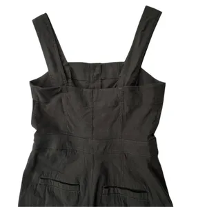 Maeve Anthropologie The Colette Jumpsuit Womens 8 Black Wide Leg Linen Blend‎ thumbnail 10