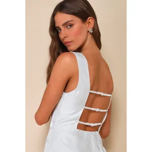 Lulus Sophisticated Selection White Sleeveless Backless Mini Dress Size Small thumbnail 3