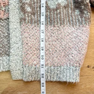 Sincerely Jules Blush Patchwork Chunky Knit Cardigan Size Large thumbnail 8