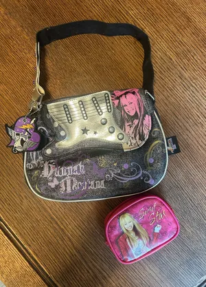 Disney Miley Cyrus Guitar Purse and Coin/Cosmetic Bag (2000s era) thumbnail 1