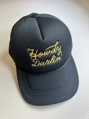 Howdy Darlin’ classic trucker hat NWOT Black thumbnail 1