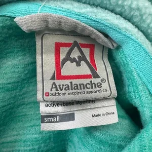 Avalanche Pullover‎ Hoodie Active Base Layer Breathable Green Womens Small thumbnail 5