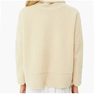 Tuckernuck Teddy Fleece Rollins Cowl Neck Pullover Cream Cozy Soft Oversized S thumbnail 2