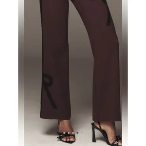Anthropologie Maeve Ribbon Slim Flare Trouser thumbnail 4
