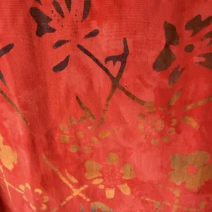 Norm Thompson Dress Vintage 90s Small Red Floral 100% Rayon Short Sleeve Maxi‎ thumbnail 6