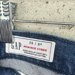 Gap High Rise Stride Wide-Leg Jeans Medium Wash 29 8R thumbnail 5