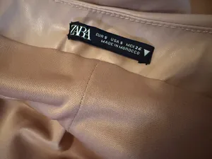 Zara Strapless Faux-Leather Top size S thumbnail 12
