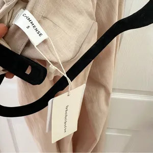NWT Commense Pleated Front Wide Leg Trouser Pants Tan Sz Small thumbnail 5