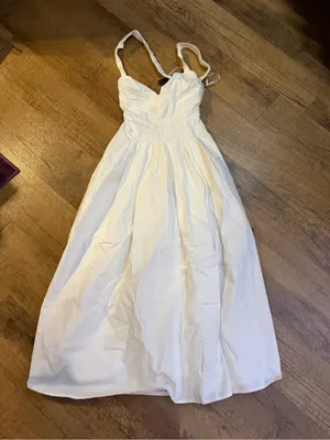 Lulu's Strolling Sicily White Pleated Backless Midi Dress With Pockets thumbnail 5