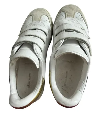 ISABEL MARANT White Leather LowTop Sneakers Size 30 / US 10 thumbnail 6