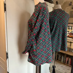 Kim Rogers XL Christmas Plaid Shirt thumbnail 2