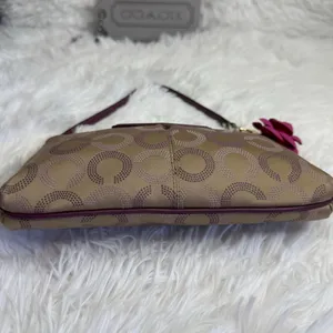 COACH y2k Purple Ashely Signature Canvas Wristlet Mini Purse thumbnail 4