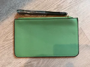 Kate Spade New York Green Saffiano Leather Zip Wristlet Clutch Wallet NWT thumbnail 2