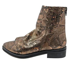 Free People Amarone Ankle Boot Metallic Copper‎ Snakeskin Print Size 38 US 7.5 thumbnail 12