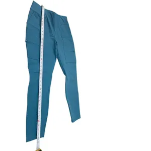 Fabletics High Waisted Hybrid Cargo Pants Short Inseam Teal Blue S Stretch NWT thumbnail 9