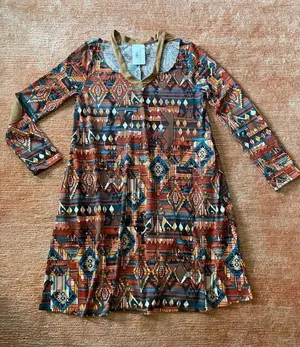 NWT Gold Spark Women's Size M S Brown On/Off Shoulder Midi Dress M thumbnail 1