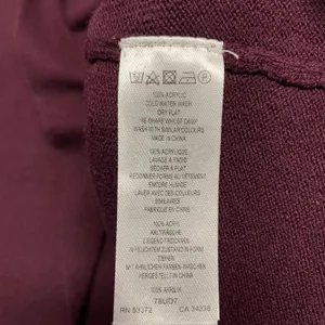 French Connection Burgundy V Neck Sweater Asymmetric Hem Sz Small thumbnail 10