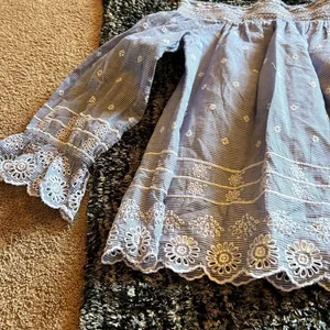 Crown & ivy medium eyelet off the‎ shoulder blouse thumbnail 4