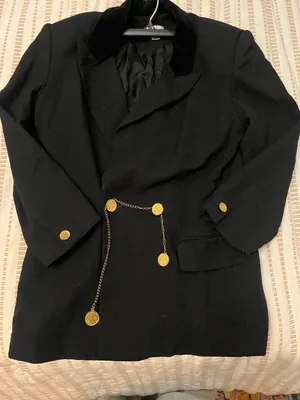 Black Vintage Blazer Gold Detailing thumbnail 4