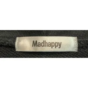Madhappy Embroidered Script Logo Hoodie Black White Contrast Stitching Rare XS thumbnail 3