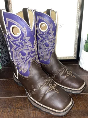 Durango Lady Rebel Purple Brown Western Cowboy Boots Womens 7.5 thumbnail 3