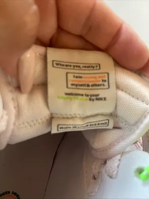 Nike Kids High-Top Sneakers in White with Yellow Swoosh and Neon Accents thumbnail 8