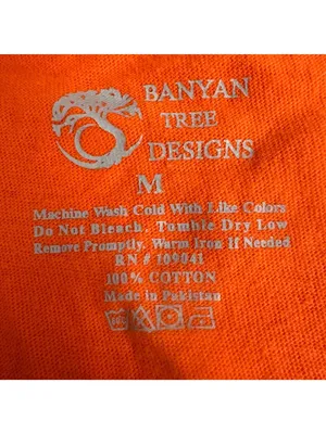 Banyan Tree Designs Halloween Orange Shirt Witch & Haunted House Women’s M thumbnail 4