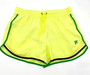 Fila Sport Womens M Running‎ Shorts Bright Yellow Green Lined Activewear thumbnail 1
