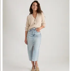 Marine Layer Robin Crop Cardigan In Oatmeal XS thumbnail 6