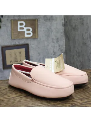 NWT Isotoner Leather Faux Fur Moccasin Slippers Evening Sand Pink XL (9.5-10.5) thumbnail 2