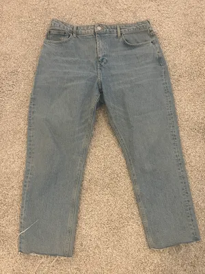 Raw Hem Straight Leg Jeans thumbnail 2