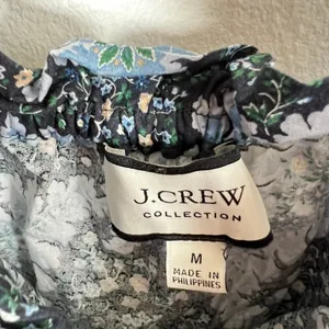J. Crew Womens Blue Ruffle‎ Tie Shoulder Blouse Top Size Medium thumbnail 4