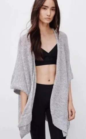 Aritzia Community Gray Open Front Mid Length Cardigan Sweater‎ XXS thumbnail 1