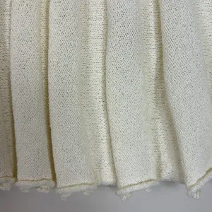 FP Beach Chunky Knit Pleated Skirt‎ Cream Size Medium thumbnail 3