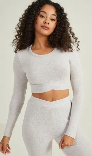 Altar’d State Cropped Long Sleeve Shirt thumbnail 1