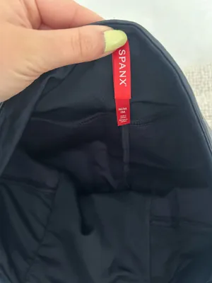 Spanx Faux Leather Leggings Navy thumbnail 2
