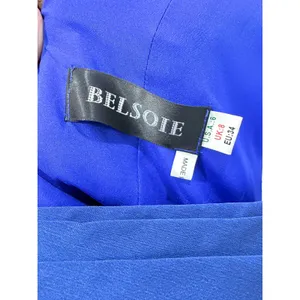 Belsoie Royal Blue Pleated Chiffon Embellished‎ V-Neck Formal Gown Dress 6 Prom thumbnail 4