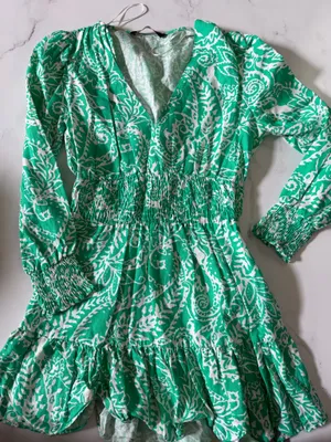 ZARA green dress thumbnail 1