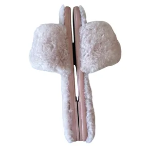 Tory Burch Everly Jeweled Shearling Slides Meadowsweet Pink Sz 8.5 thumbnail 6