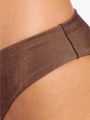 Nuuds Women's Shimmery Brown Low rise Bikini Bottoms Size M thumbnail 7