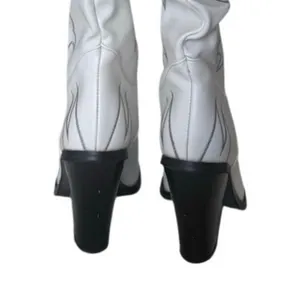 Sergio Todzi Thigh High Boots Western Cowboy Boots Size 37 US 6.5 White thumbnail 4