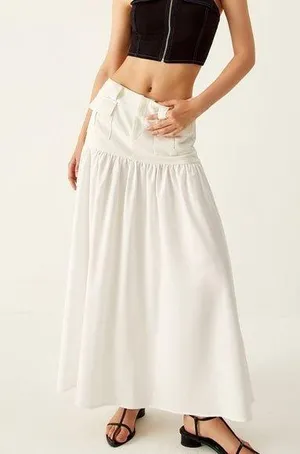 Commense Leisure Pockets Maxi Skirt size small White thumbnail 1