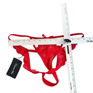 Flatter Me Lipstick Red Lace 2-Piece Crotchless Sexy Lingerie Set sz XXL NEW Tag thumbnail 8