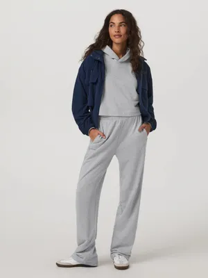 VUORI Sedona Pullover Hoodie Cropped Sweatshirt Light‎ Heather Grey thumbnail 4