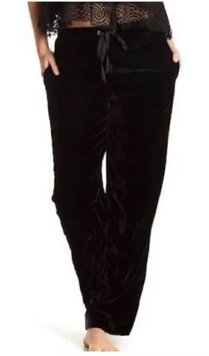 Sam Edelman Black Velvet Lounge Pants Size Small Comfy Loungewear thumbnail 1