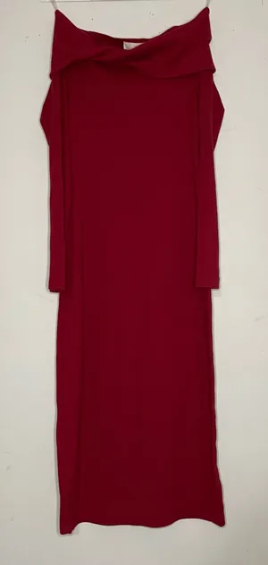 Red Universal Threads maxi dress with cowl neck thumbnail 1