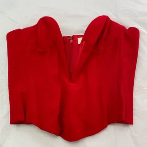HOUSE OF CB‎ 'Lydia' Red Rose Plunge Corset NWOT size L D- DD thumbnail 4