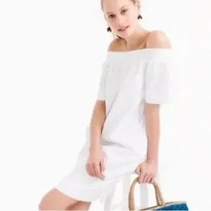 J.Crew Off-The-Shoulder Dress In Cotton Poplin Nwt 2 thumbnail 3