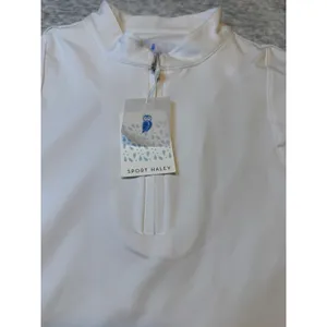 Sport Haley Womens White Long Sleeve 1/4 Zip‎ Golf Pullover Top XL NWT thumbnail 2