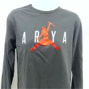Delta Game of Thrones Black Long Sleeve T-Shirt Ayra Jumpman Night King Kill Pose-S thumbnail 2